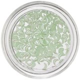 Decorațiuni perlate &icirc;n formă de semilună - verde-deschis, INGINAILS