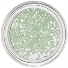 Decorațiuni perlate în formă de semilună - verde-deschis
