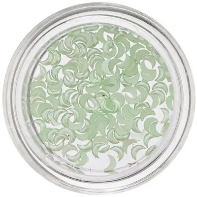 Decorațiuni perlate &amp;icirc;n formă de semilună - verde-deschis foto