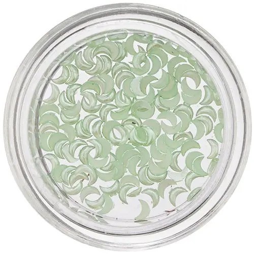Decorațiuni perlate &icirc;n formă de semilună - verde-deschis