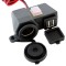 Priza de bricheta suplimentara, waterproof, 12V, 10A, cu 2 porturi incarcare USB, 5V, 2,1A, cu destinatie Moto, ATV, SSV, Quad, Off-Road AVX-AG499B