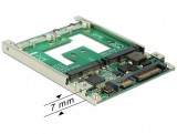 Convertor 2.5&quot; SATA 22 pini la 2 x mSATA cu RAID, Delock 62545