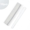 10 bucăți - Inginails Buffer profesional, formă dreaptă - zebră 100/180