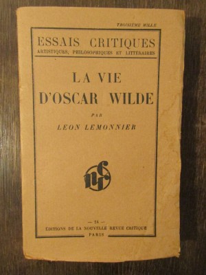 LA VIE D&amp;#039;OSCAR WILDE-LEON LEMONNIER foto