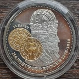 (A280) MEDALIE ARGINT AUSTRIA - 1000 ANI MONEDA IN AUSTRIA - EPOCA HABSBURGICA, Europa