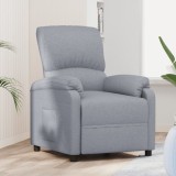 Cumpara ieftin Fotoliu rabatabil, gri deschis, material textil