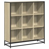 Cumpara ieftin Biblioteca stejar sonoma 97,5x33x107,5 cm, lemn prelucrat/metal