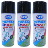 Cumpara ieftin 3 x Vopsea spray pentru reparatii rapide, SEP, Negru Lucios, 400ml