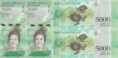 2 &amp;times; 2016 (18 VIII), 5,000 Bol&amp;iacute;vares (P-97ar) - Venezuela - stare UNC foto