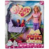 Păpușă Steffi Love cu cărucior și gemeni + accesorii bebeluși, 5cm