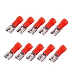 Papuci auto Mama 1.5 mm, rosii, set 100 bucati pentru conexiuni electrice