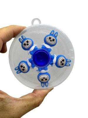 Jucarie fidget spinner Labubu roz-albastru foto