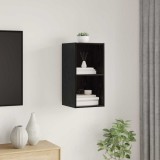 VidaXL Dulap TV Pe perete Stejar negru 37 x 37 x 72 cm Lemn compozit