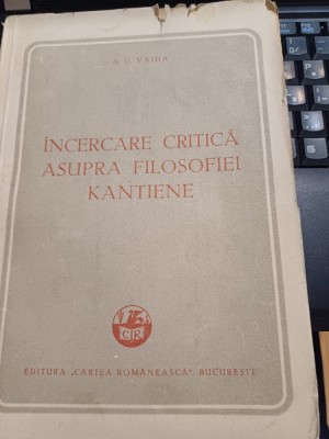 A. G. Vaida - &amp;Icirc;ncercare critică asupra filosofiei kantiene foto