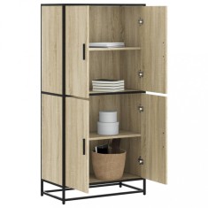vidaXL Dulap nalt stejar sonoma 68x35x139 cm lemn prelucrat foto