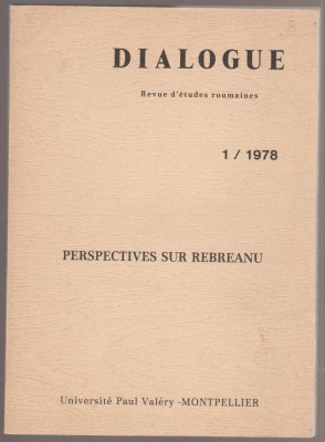 Dialogue - Perpectives sur Rebreanu (Nr. 1/1978) foto