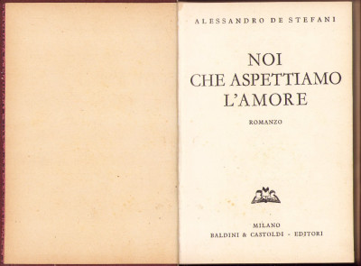 HST C4124N Noi che aspettiamo l&amp;#039;amore di Alessandro de Stefani 1935 foto