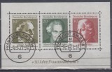 M2 C3 - Timbre foarte vechi - Germania Democrata - DDR - bloc filatelic, Oameni, Stampilat