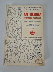 Carte veche A C Calotescu Neicu Antologia epigramei romanesti