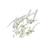 Set 8 bratari pe panglica pentru nunta, cu flori naturale uscate