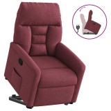 Cumpara ieftin Fotoliu rabatabil cu ridicare, rosu vin, material textil