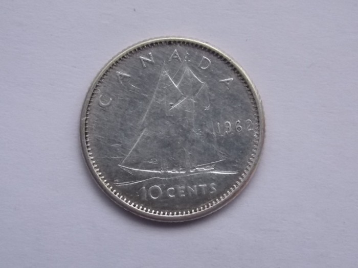 10 CENTS 1962 CANADA-argint