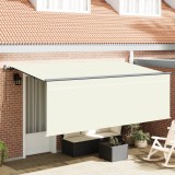 vidaXL Cortina Retractabilă Manual Crem Antracit Maro 400 x 200 cm