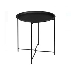 Masuta auxiliara metalica, 46 x 52 cm &ndash; moderna si rezistenta pentru balcon, curte sau interior