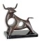Taur-statueta moderna din bronz cu un soclu din marmura TBE-47