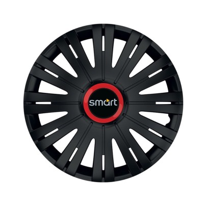 Set 4 capace roti Negre Cu Inel Rosu Active R16 Compatibil Cu Smart foto