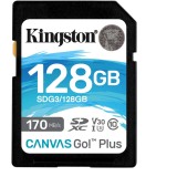 Card de memorie SD Kingston Canvas GO Plus, 128GB, Clasa 10, UHS-I