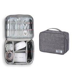 Geanta Organizator Accesorii Electronice Voiaj, Rezistenta la Apa, pentru Calatorie, Depozitare Cabluri, Hard Disk, SSD, Adaptoare, Mouse, Casti, Bate