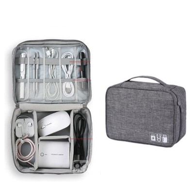 Geanta Organizator Accesorii Electronice Voiaj, Rezistenta la Apa, pentru Calatorie, Depozitare Cabluri, Hard Disk, SSD, Adaptoare, Mouse, Casti, Bate foto