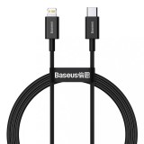 CABLU alimentare si date Baseus Superior, Fast Charging Data Cable pt. smartphone, USB Type-C la Lightning Iphone PD 20W, 1m, negru &quot;CATLYS-A01&quot; (timb
