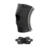 Orteza elastica pentru genunchi si activitati sportive, material respirabil, cu arcuri metalice, XL, neagra