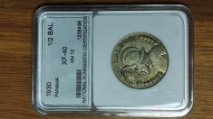 Panama - moneda de colectie rara argint 900 - 1/2 medio balboa 1930 - NNC XF-40