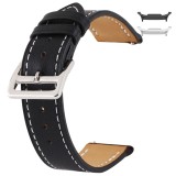 Curea piele, compatibila cu Samsung Galaxy Watch8 44mm, Black Night