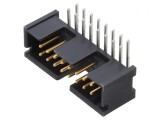 Soclu IDC 16 PIN 90&deg; THT Aurit 2,54mm Negru, TE Connectivity