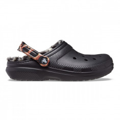 Saboți Crocs Classic Lined Animal Remix Clog Negru - Black/Multi Animal