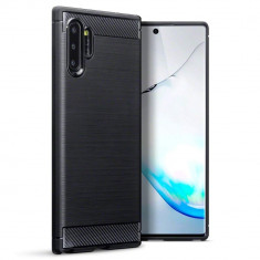 Husa SAMSUNG Galaxy Note 10 Plus - Luxury Carbon TSS, Negru foto