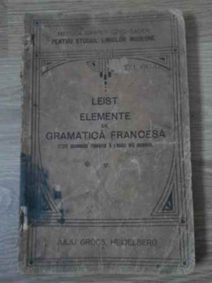 ELEMENTE DE GRAMATICA FRANCESA-LUDOVIC LEIST foto