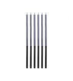 Set 6 Lumanari tort Platinum Albastre 14,5cm