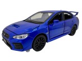 Macheta Subaru WRX STI albastru 1:30 replica metal lumini si sunete usi capota si portbagaj functionale