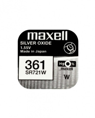 Baterie ceas Maxell SR721W V361 SR58 1.55V oxid de argint 1buc foto