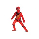 Costum carnaval Kai Fancy Lego Ninjago pentru copii, marime XS (3-4 ani)
