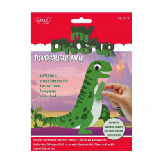 Set Creativ Daco Dinozaurul Meu, 3 Buc/Set, Material Fetru si Carton, Multicolor