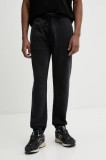 HUGO pantaloni de trening din bumbac barbati, culoarea negru, cu imprimeu, 50535287