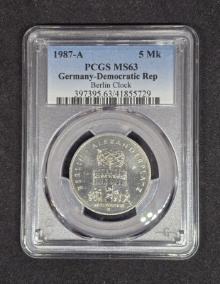 5 Mark 1987 PCGS MS63 foto