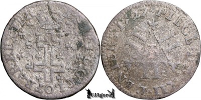 1727, 12 Deniers - Leopold I - Ducatul Lorenei (superioare) foto