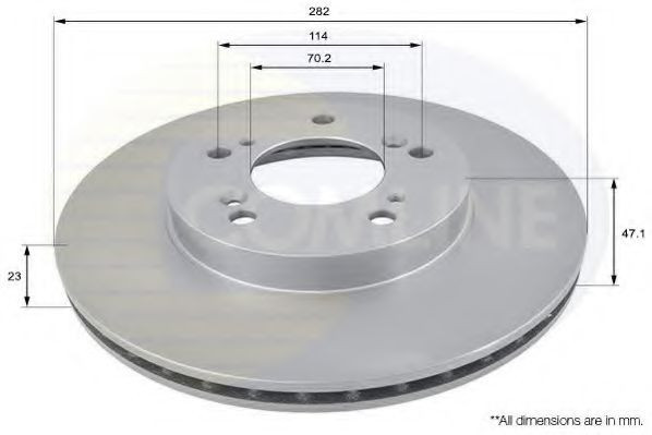 Disc frana HONDA HR-V (GH) (1999 - 2006) COMLINE ADC0531V